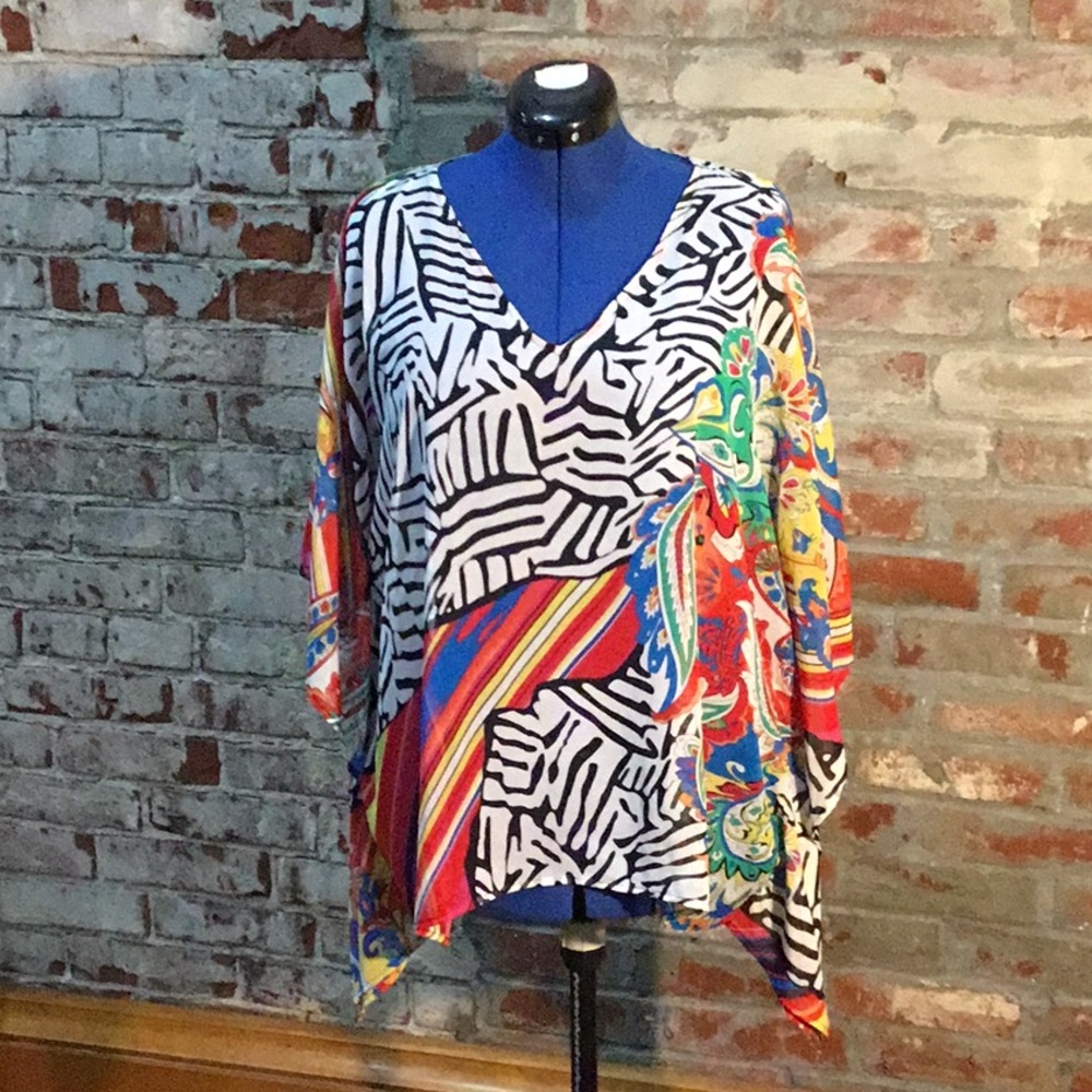 Flowy poncho style top